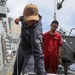 Sailors aboard the USS Howard perform a monthly test on a P-100 in the South China Sea