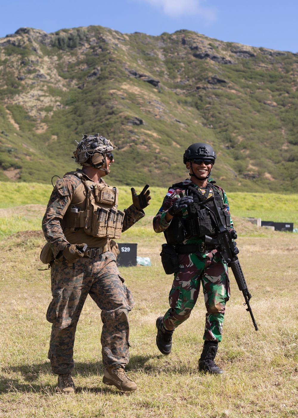 U.S. Marines and partners conduct fire team maneuvers during RIMPAC 2024