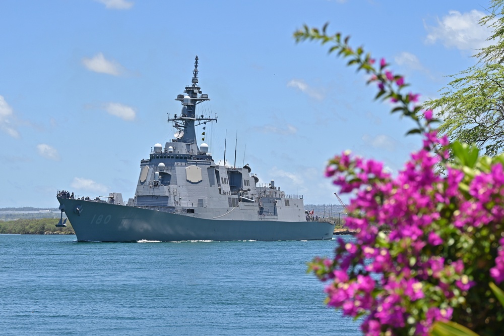 JS Haguro departs for Force Integration Phase of RIMPAC 2024