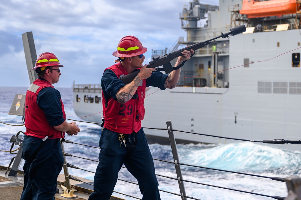 Gridley Replenishment-at-Sea during RIMPAC 2024