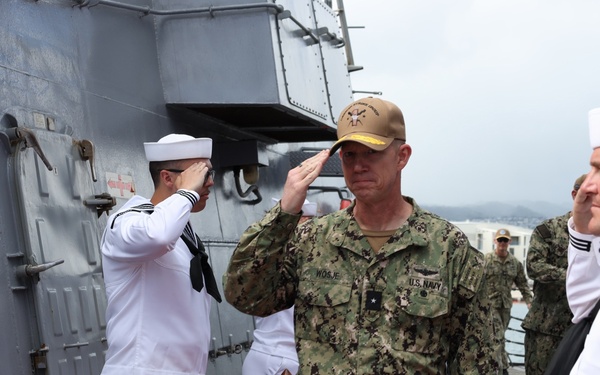 RADM Wosje visits USS Sterett during RIMPAC 2024