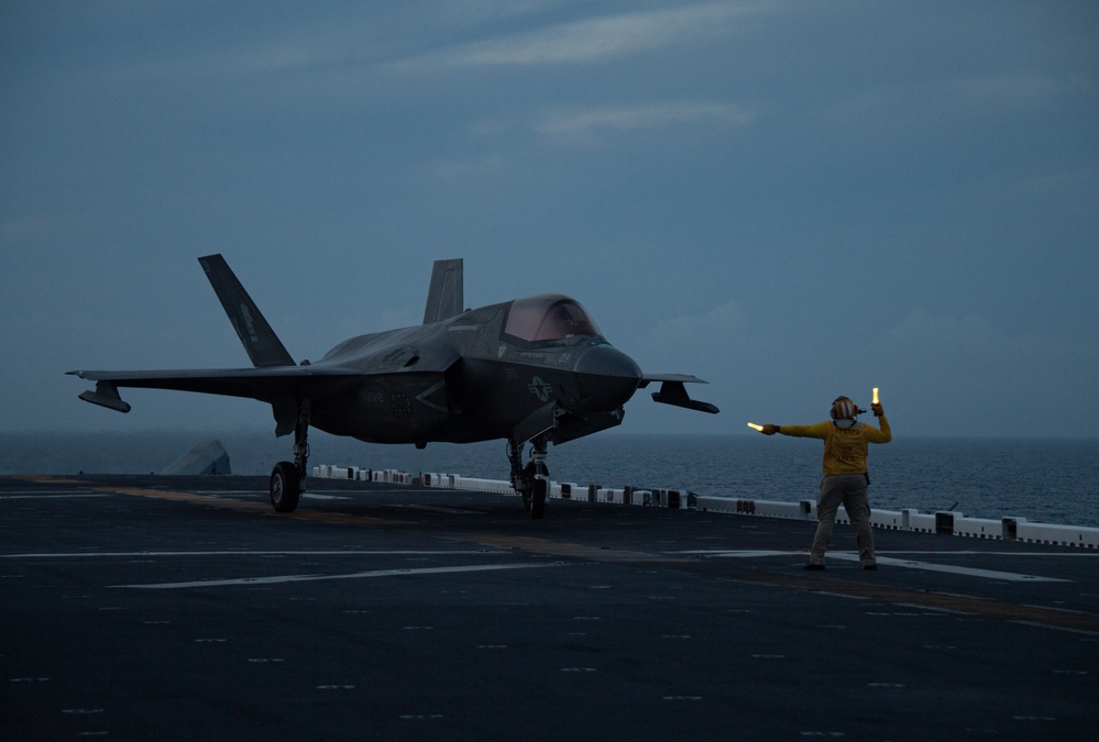 F-35 Flight Operations aboard USS America (LHA 6)