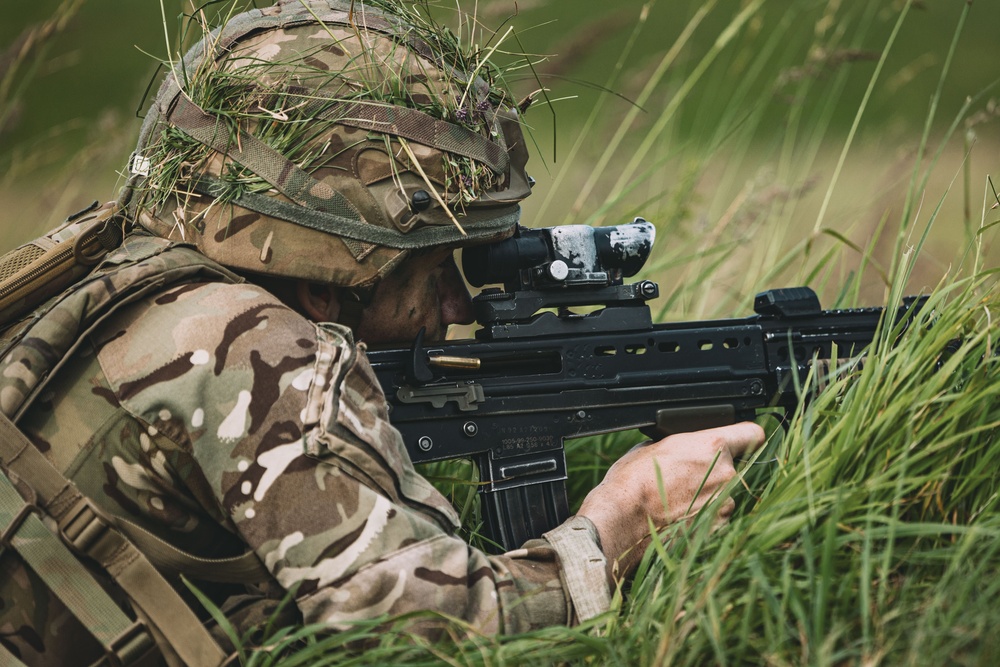 Royal Military Academy Sandhurst Officer Cadets train at Grafenwoehr Training Area