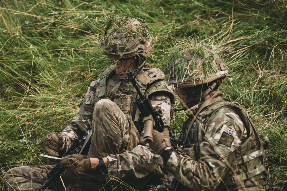 Royal Military Academy Sandhurst Officer Cadets train at Grafenwoehr Training Area