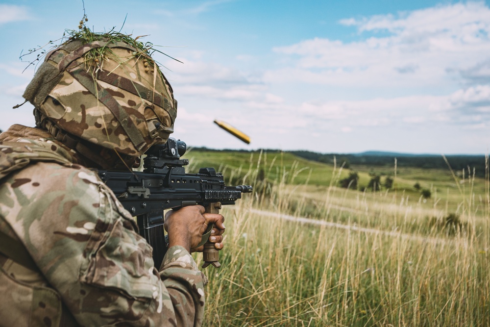 Royal Military Academy Sandhurst Officer Cadets train at Grafenwoehr Training Area
