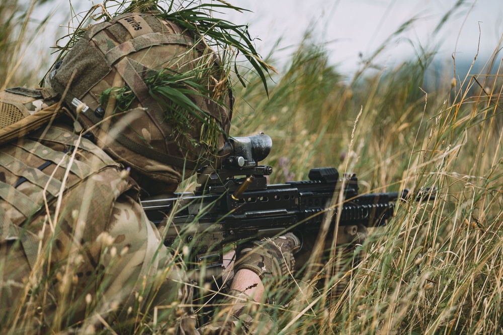 Royal Military Academy Sandhurst Officer Cadets train at Grafenwoehr Training Area