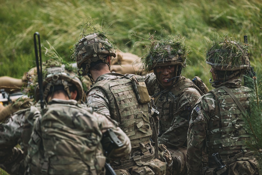 Royal Military Academy Sandhurst Officer Cadets train at Grafenwoehr Training Area