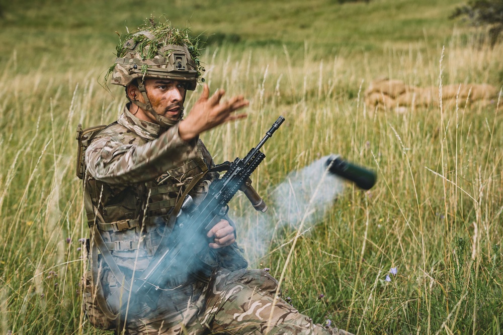 Royal Military Academy Sandhurst Officer Cadets train at Grafenwoehr Training Area