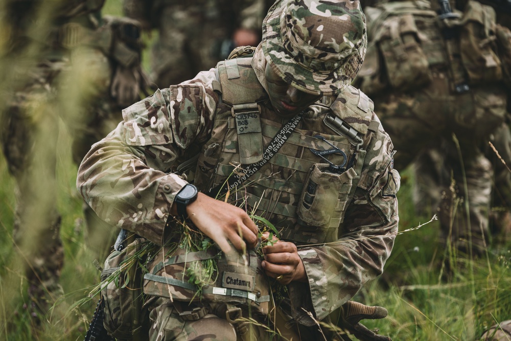 Royal Military Academy Sandhurst Officer Cadets train at Grafenwoehr Training Area