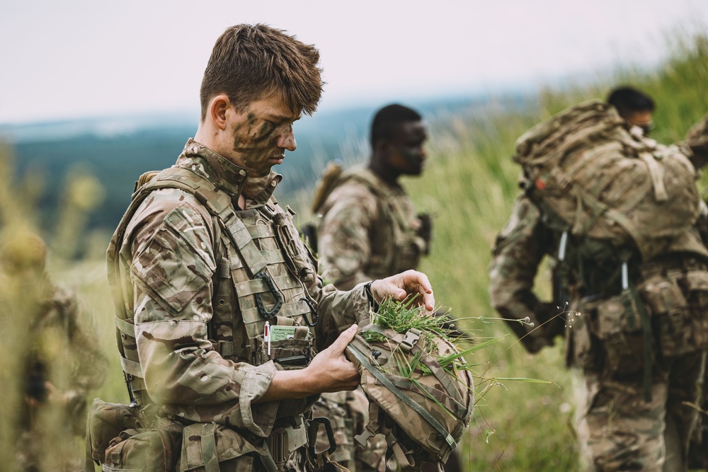 Royal Military Academy Sandhurst Officer Cadets train at Grafenwoehr Training Area