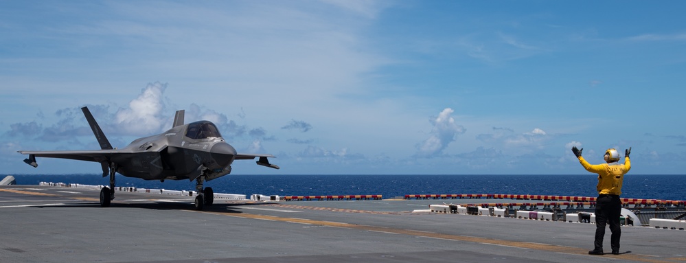 F-35 Flight Operations aboard USS America (LHA 6)