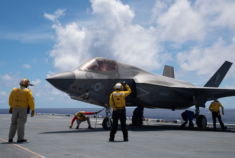 F-35 Flight Operations aboard USS America (LHA 6)
