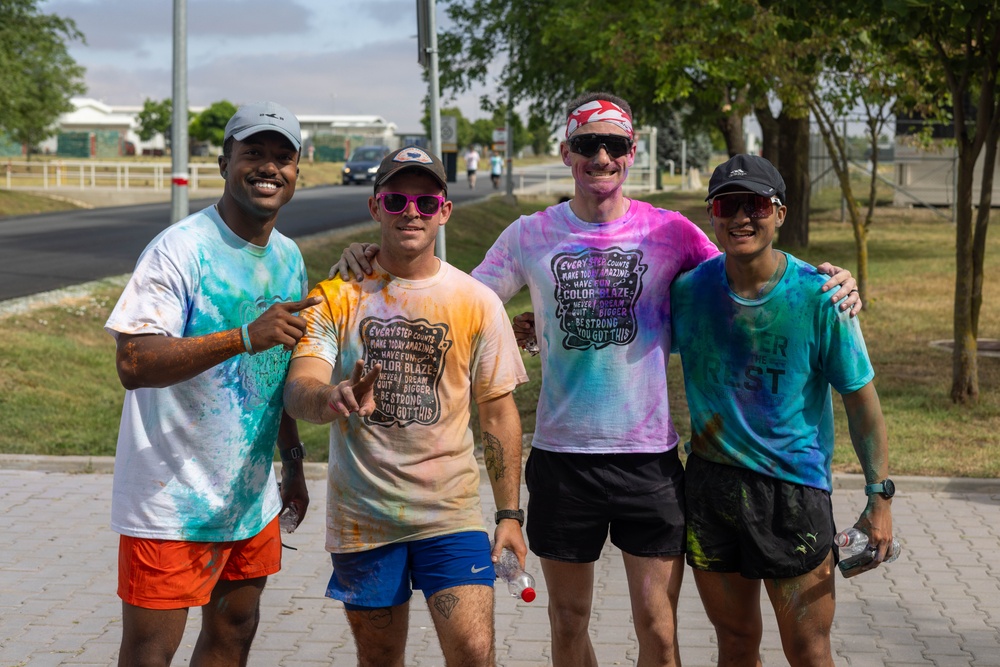 Independence Day Celebrations: Soldiers Embrace the Fun at Mihail Kogalniceanu's 5K Color Run