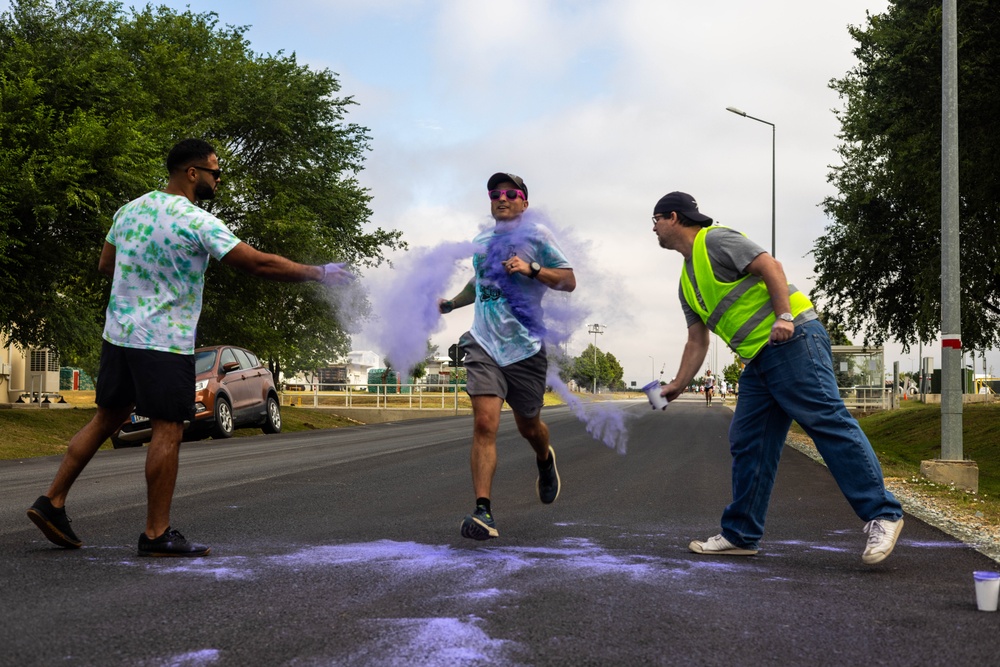 Independence Day Celebrations: Soldiers Embrace the Fun at Mihail Kogalniceanu's vibrant 5K Color Run