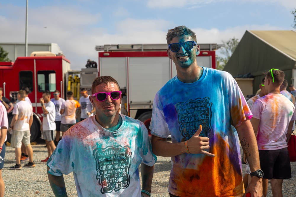 Independence Day Celebrations: Soldiers Embrace the Fun at Mihail Kogalniceanu's vibrant 5K Color Run