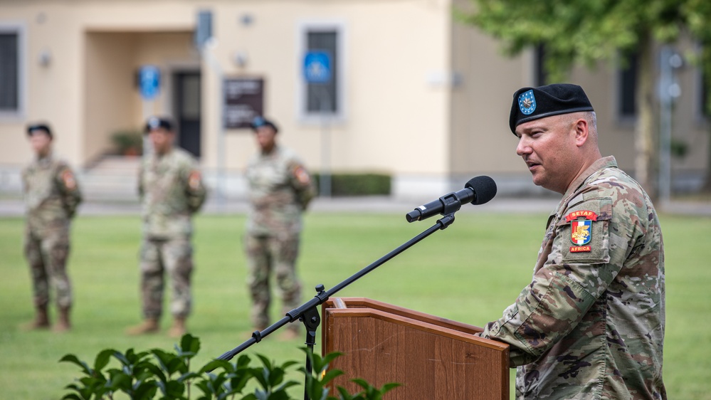 U.S. Army Southern European Task Force Africa, Africa (SETAF-AF) Headquarters and Headquarters battalion host change of command