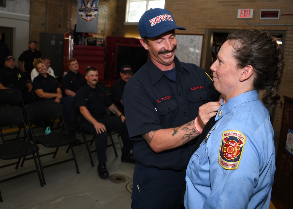 Pax River Firefighters Promoted, Named Navy Civilian Fire Chief, Inspector of the Year