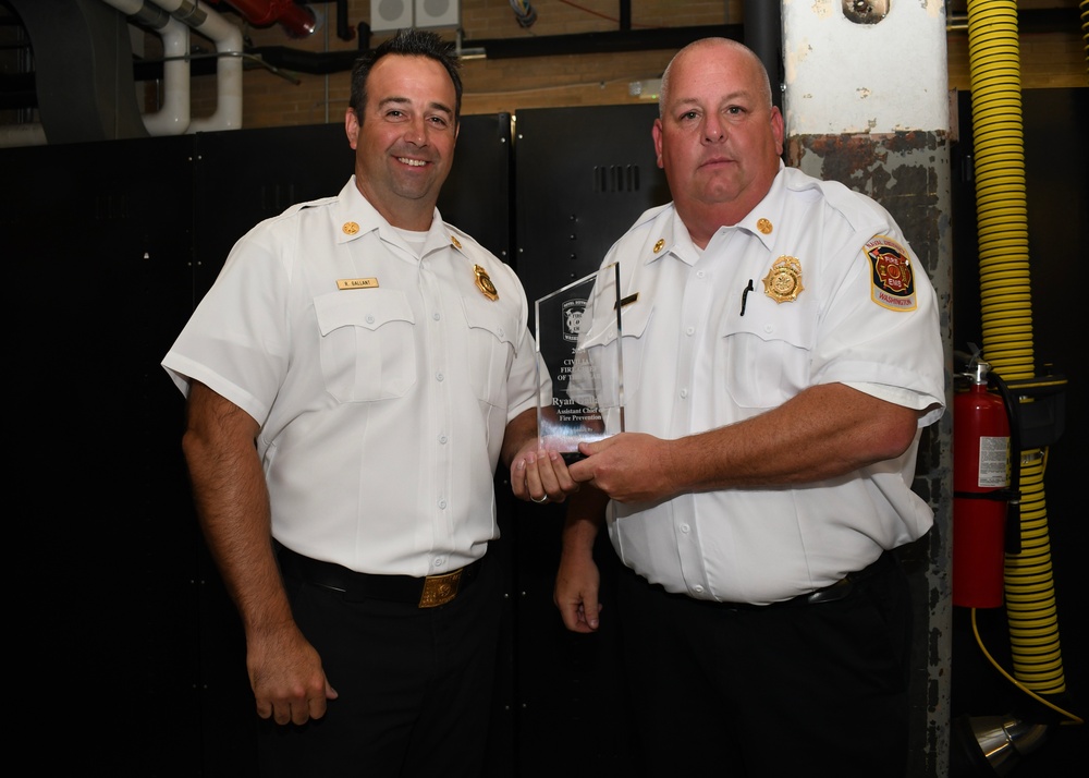 Pax River Firefighters Promoted, Named Navy Civilian Fire Chief, Inspector of the Year