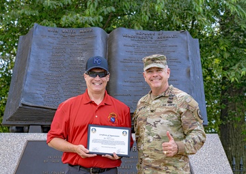 Military Historian recognized for staff ride support