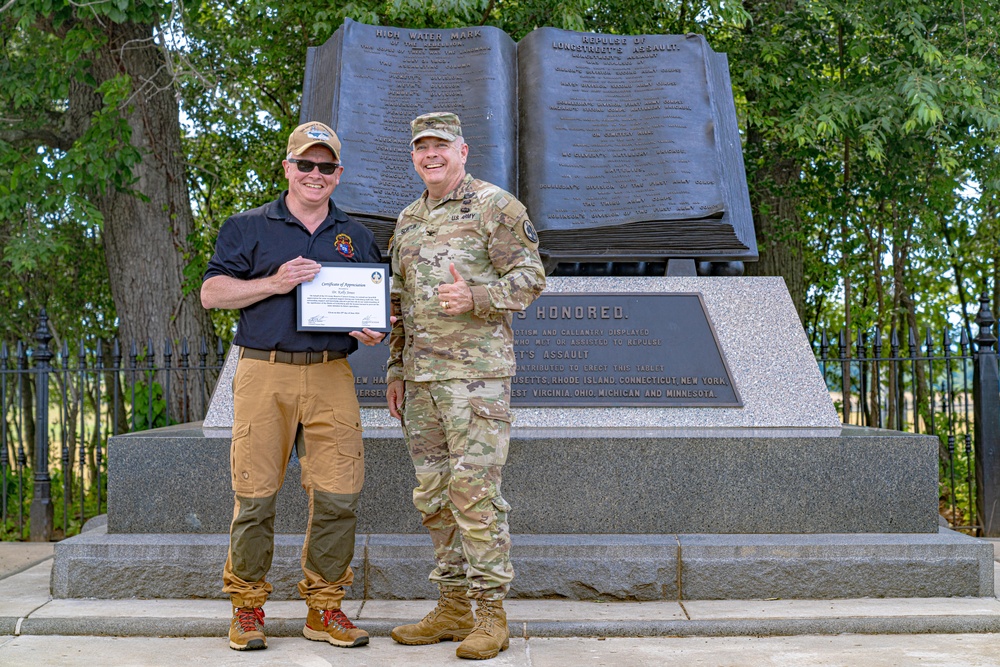 Military Historian recognized for staff ride support