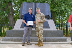 Military Historian recognized for staff ride support [Image 13 of 13]
