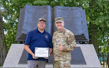 Military Historian recognized for staff ride support