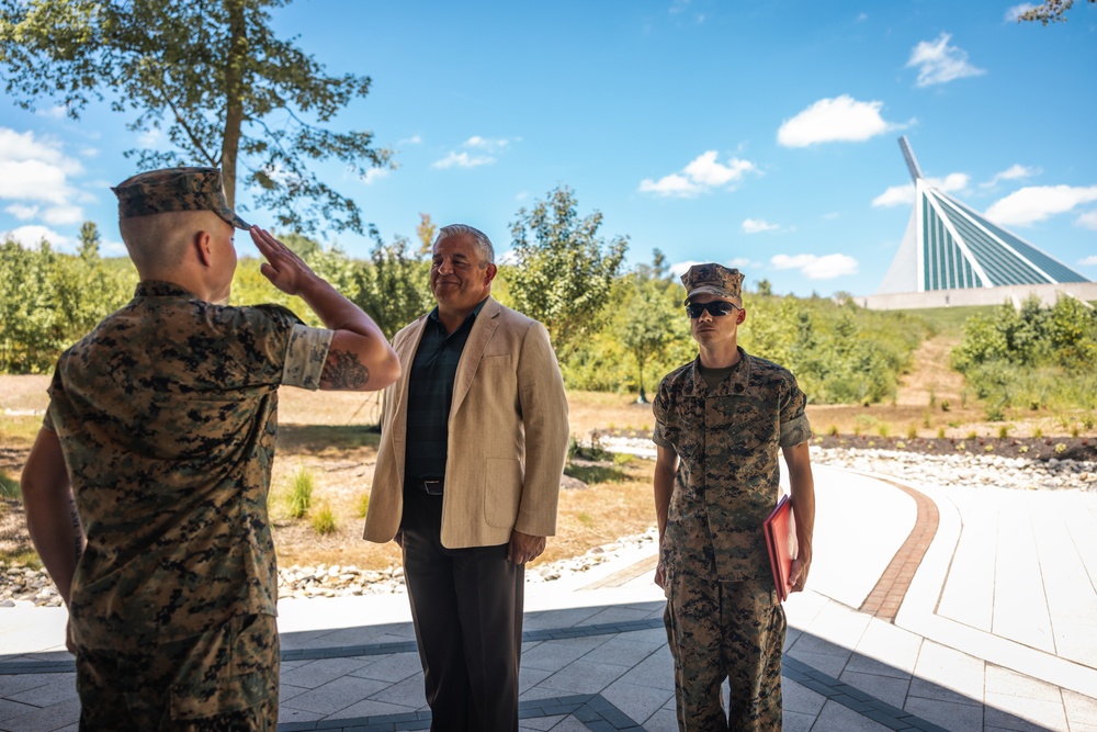 The LeClaire Family Celebrate a Promotion and Reenlistment Ceremony