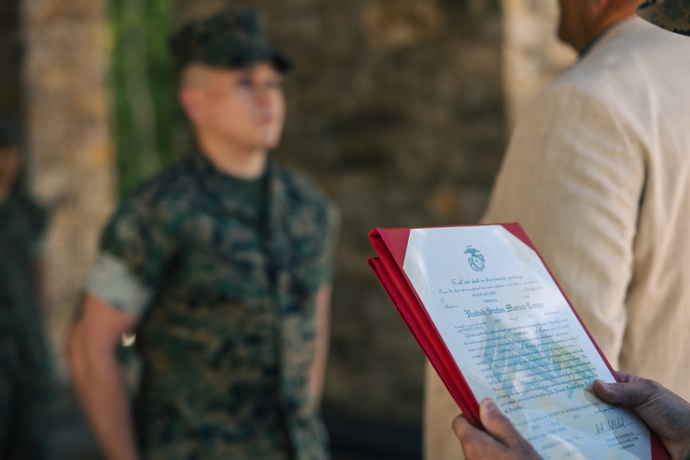 The LeClaire Family Celebrate a Promotion and Reenlistment Ceremony