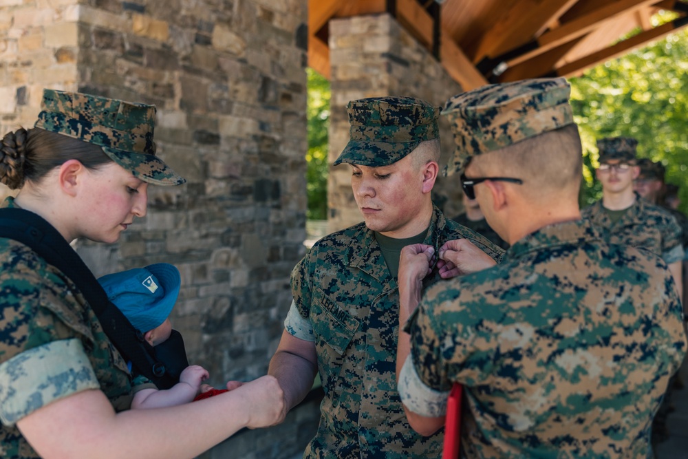 The LeClaire Family Celebrate a Promotion and Reenlistment Ceremony