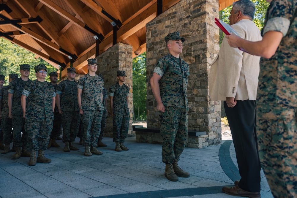 The LeClaire Family Celebrate a Promotion and Reenlistment Ceremony