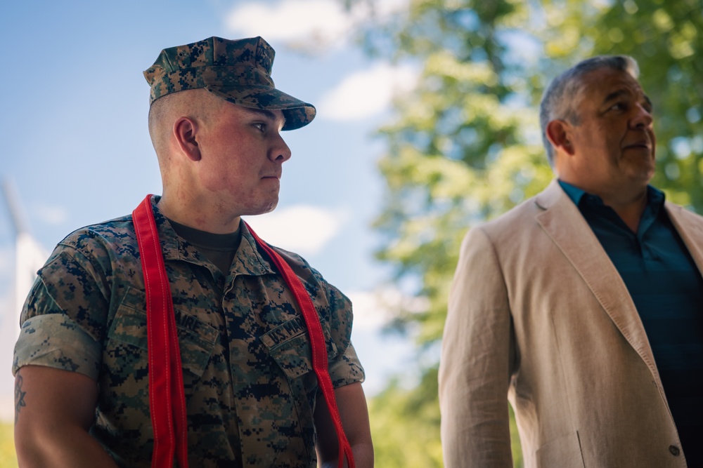 The LeClaire Family Celebrate a Promotion and Reenlistment Ceremony