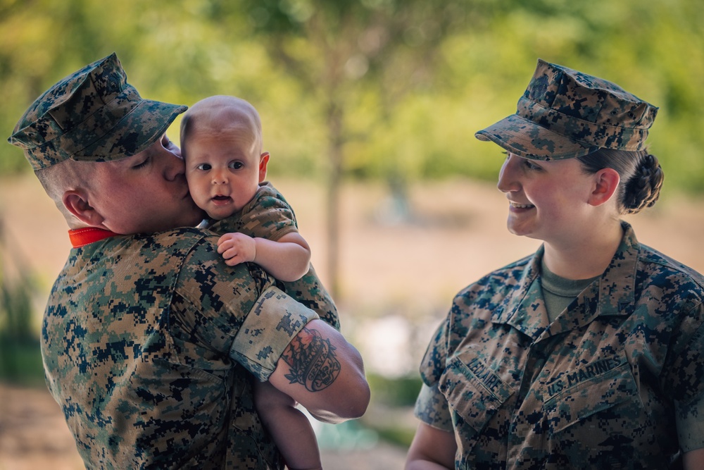 The LeClaire Family Celebrate a Promotion and Reenlistment Ceremony