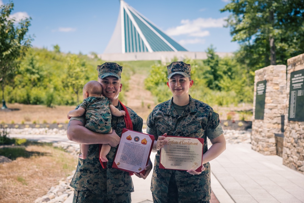 The LeClaire Family Celebrate a Promotion and Reenlistment Ceremony