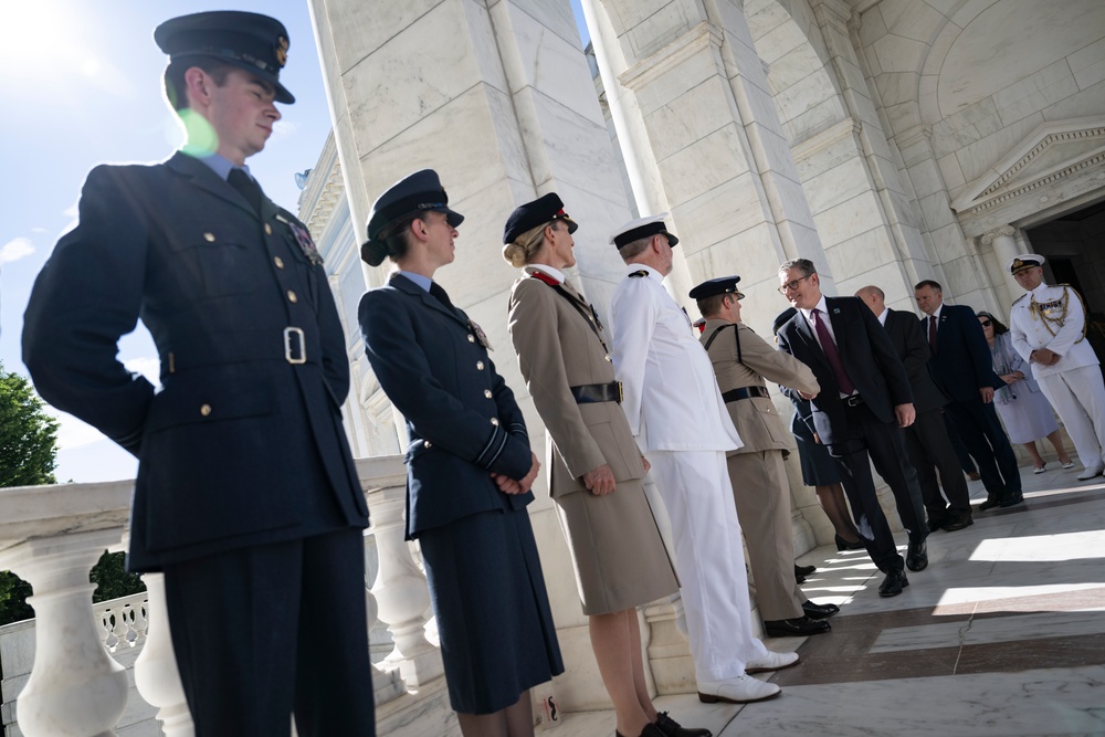 British Prime Minister Keir Starmer Visits Arlington National Cemetery