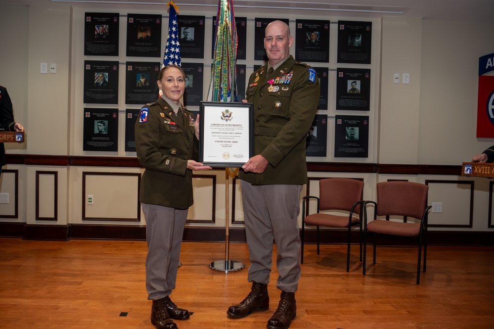 Lt. Col. Meister Retirement Ceremony