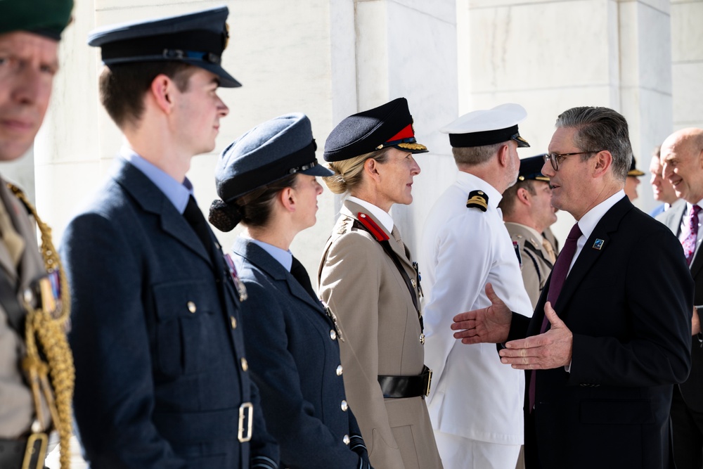 British Prime Minister Keir Starmer Visits Arlington National Cemetery