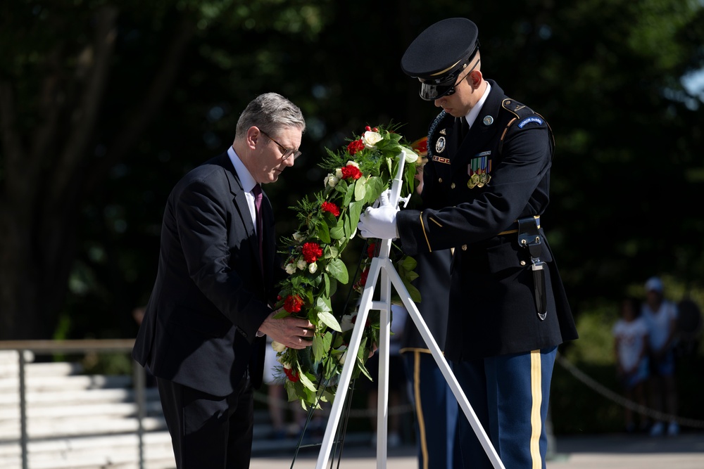 British Prime Minister Keir Starmer Visits Arlington National Cemetery