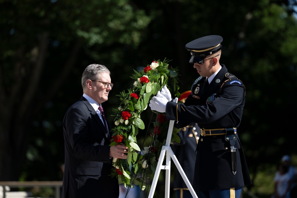 British Prime Minister Keir Starmer Visits Arlington National Cemetery