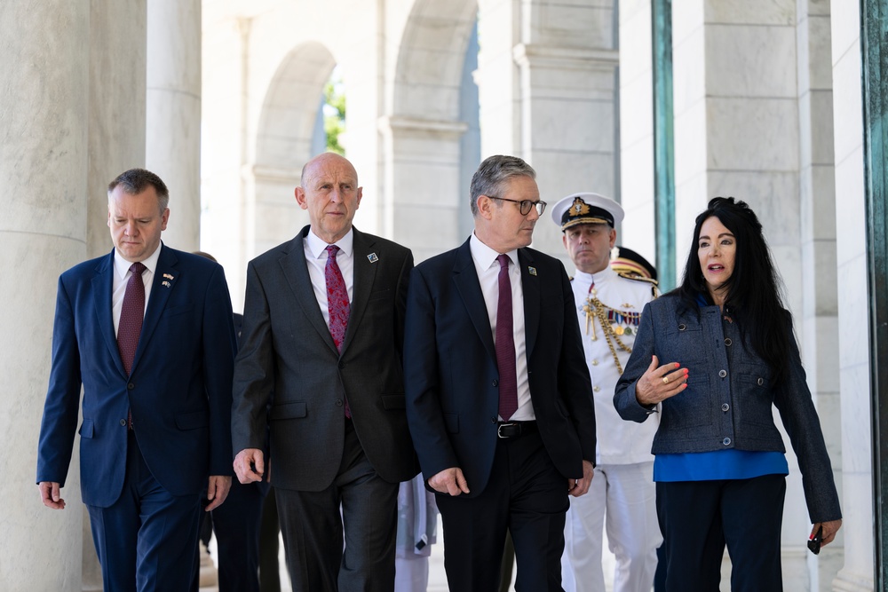 British Prime Minister Keir Starmer Visits Arlington National Cemetery