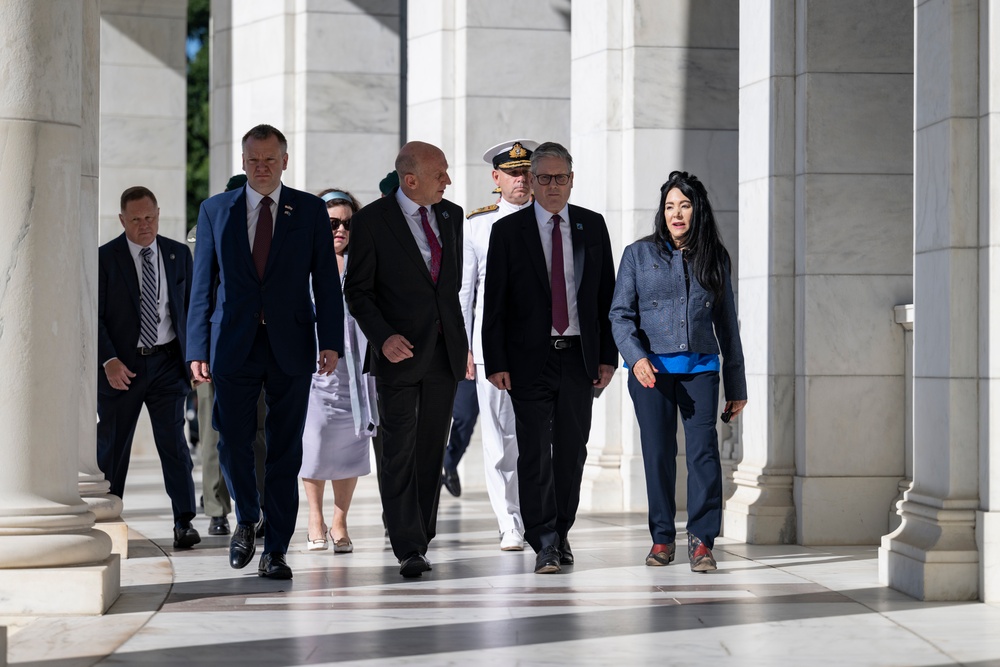 British Prime Minister Keir Starmer Visits Arlington National Cemetery