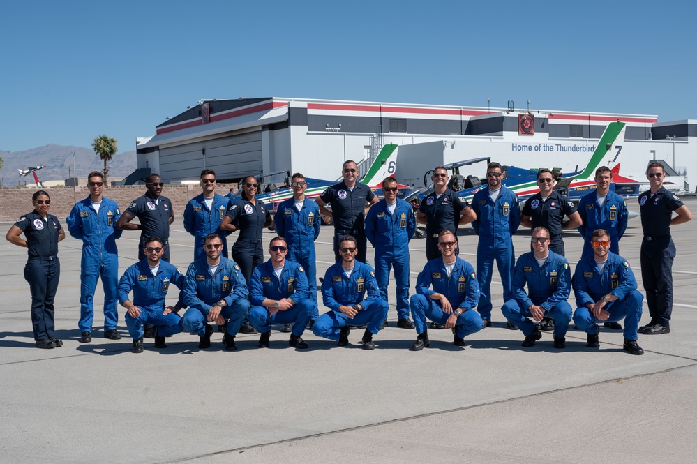 Frecce Tricolori arrives at Nellis