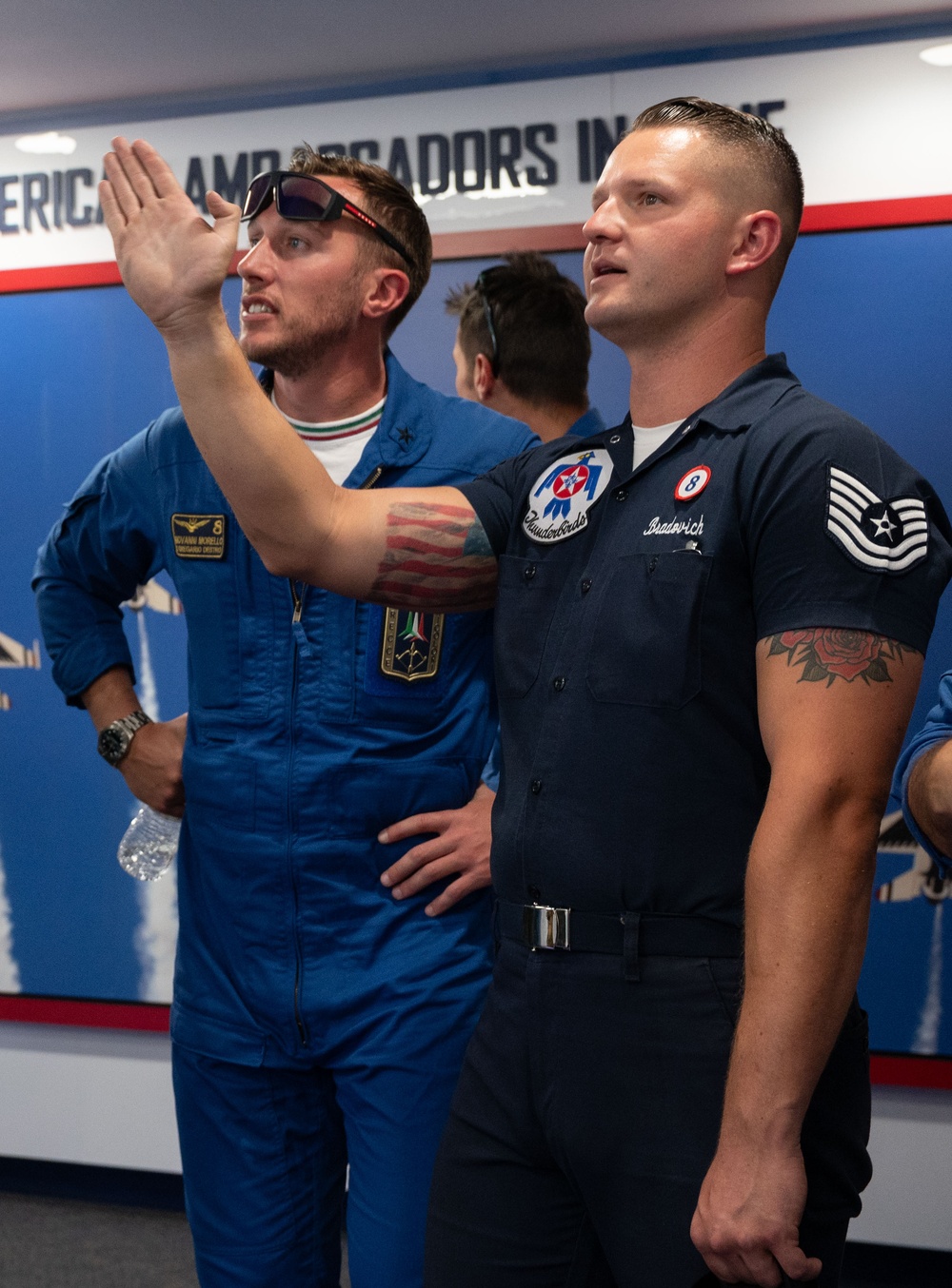 Frecce Tricolori arrives at Nellis