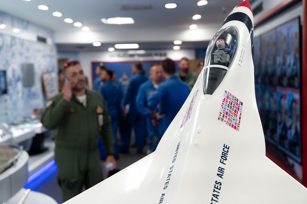 Frecce Tricolori arrives at Nellis