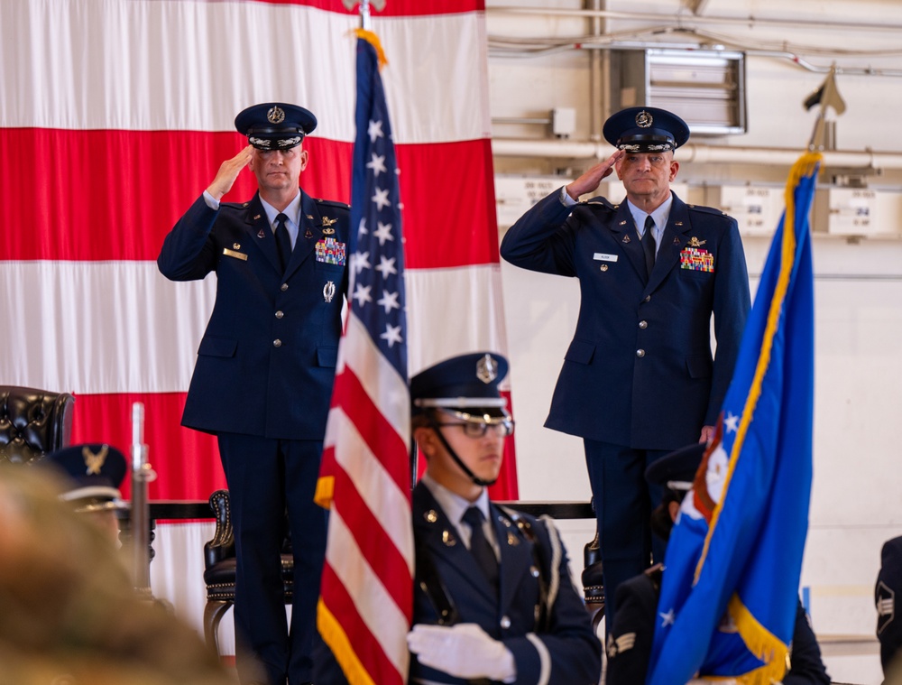 Space Base Delta 1 holds change of command