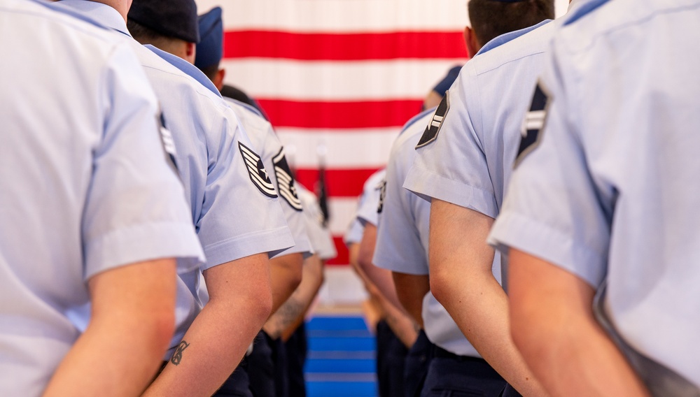 Space Base Delta 1 holds change of command