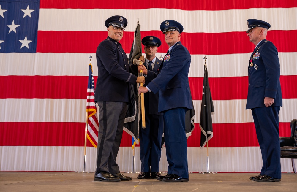 Space Base Delta 1 holds change of command