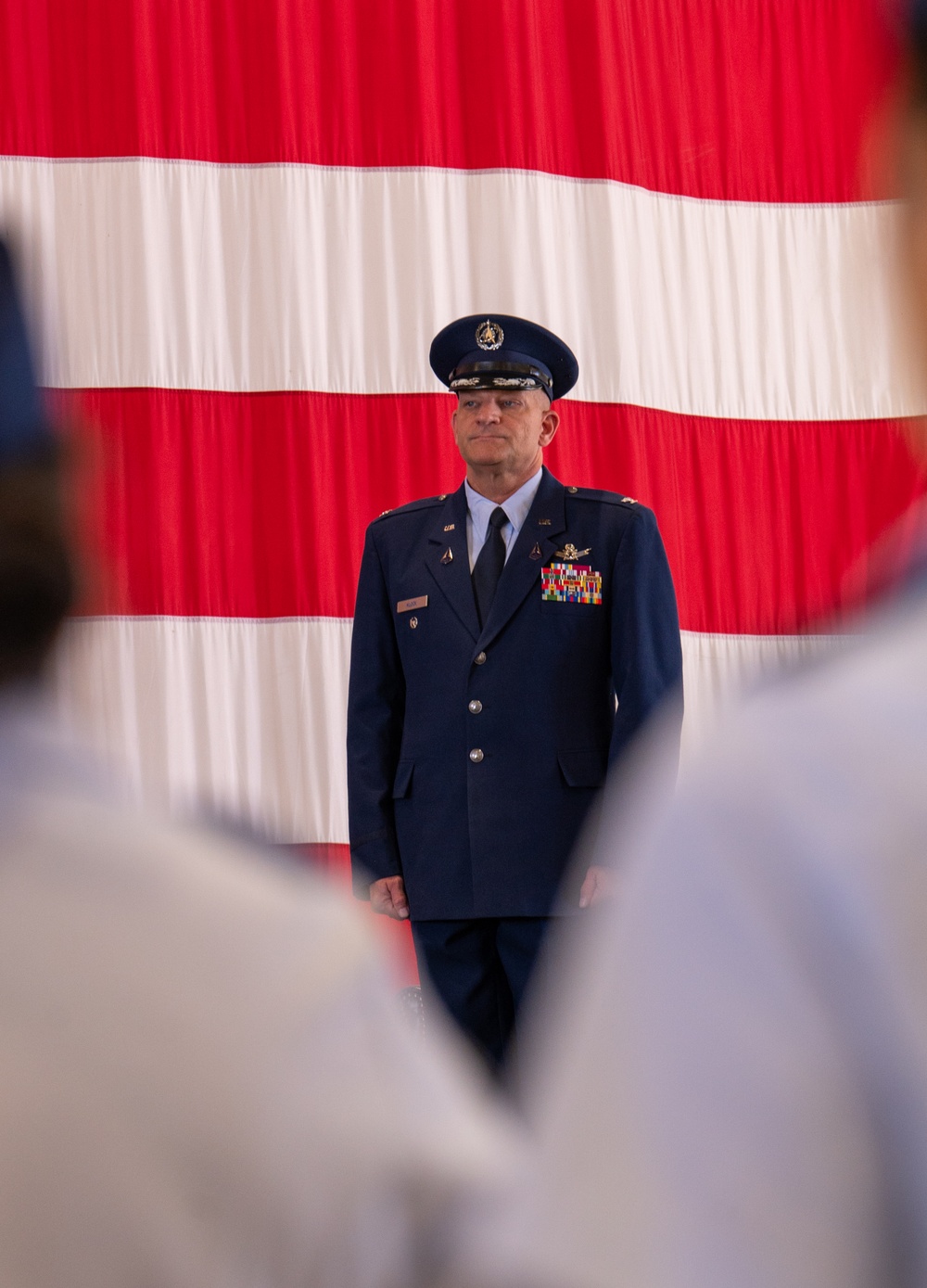 Space Base Delta 1 holds change of command