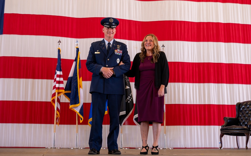 Space Base Delta 1 holds change of command