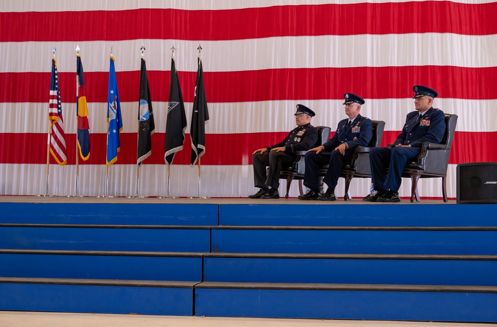 Space Base Delta 1 holds change of command