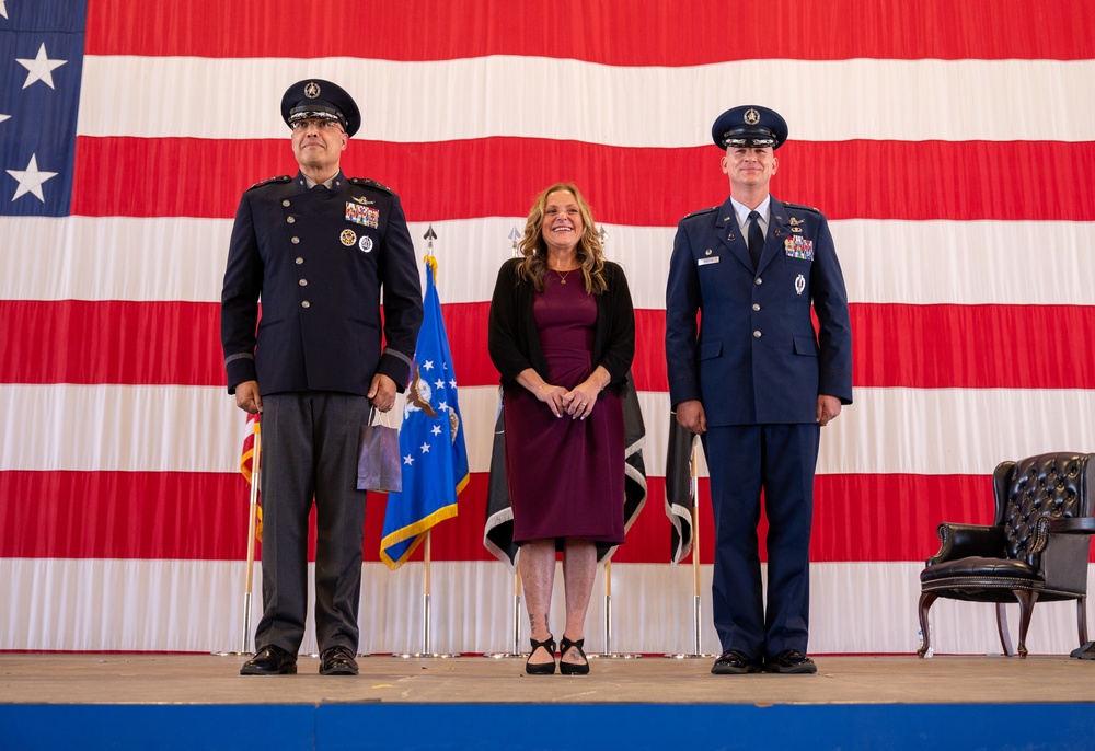 Space Base Delta 1 holds change of command